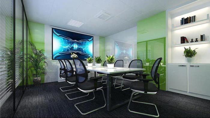 150平方小型創(chuàng)意辦公室裝修設計案例