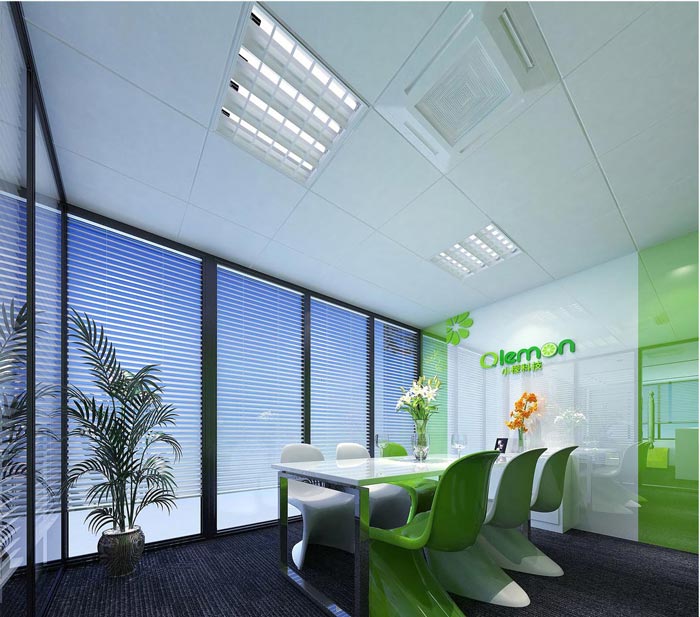 150平方小型創意辦公室接待室裝修設計案例效果圖