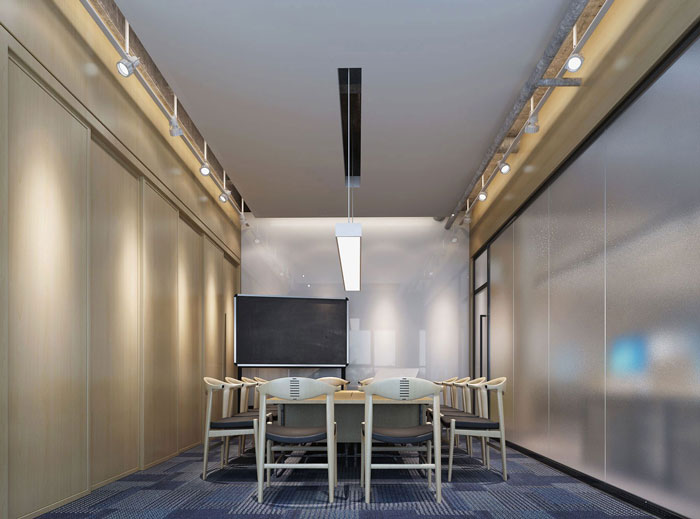 1050平方大型創意辦公室會議室裝修設計案例效果圖