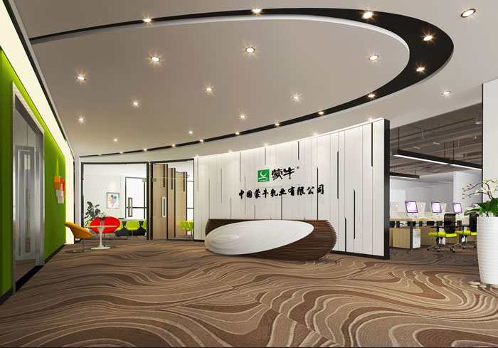 760平方中型創(chuàng)意辦公室前臺裝修設(shè)計案例效果圖