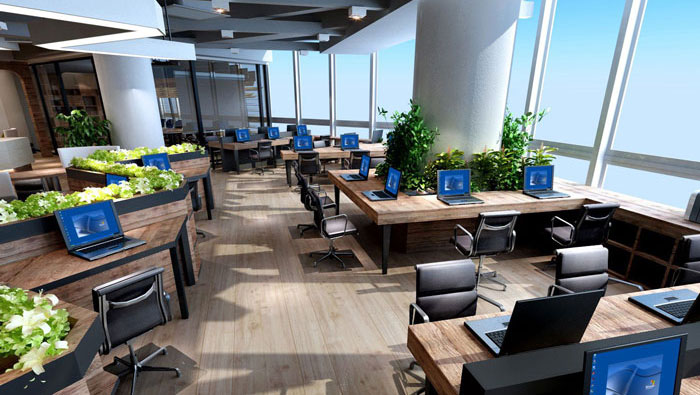 910平方中型創(chuàng)意辦公室裝修設計案例