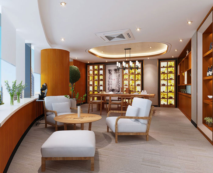 750平方中型辦公室洽談室裝修設計案例效果圖