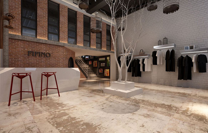 500平方LOFT風(fēng)格辦公室前臺(tái)裝修設(shè)計(jì)案例效果圖