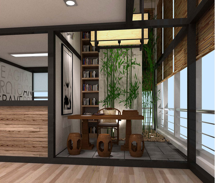 1000平方電子商務辦公室接待區域軟裝設計效果圖