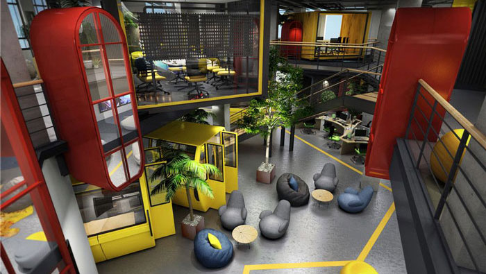 1420平方大型辦公室裝修設計案例