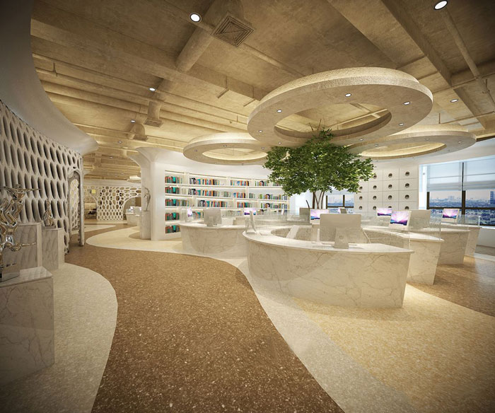 600平方辦公室過道方案設計效果圖