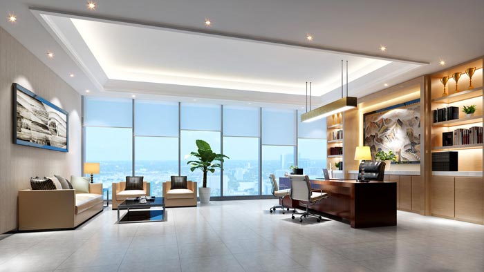1400平方總經理辦公室裝修設計方案效果圖