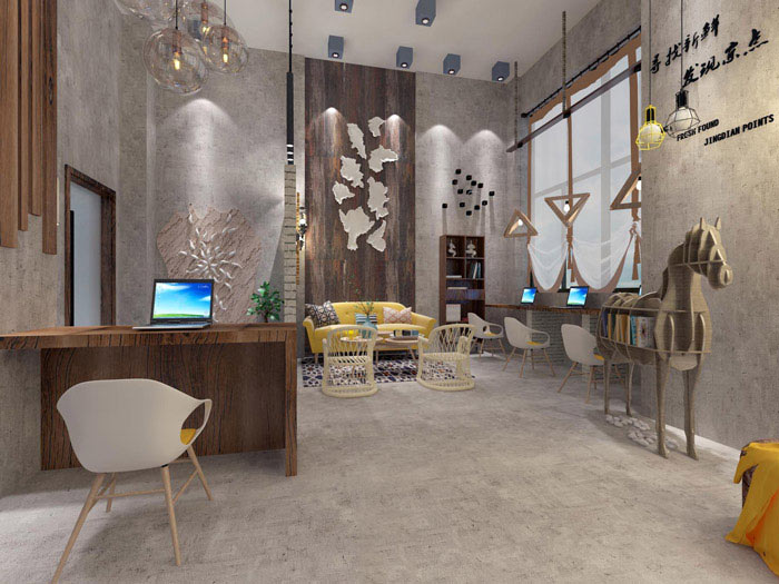 設計事務所辦公室辦公區域軟裝設計方案效果圖