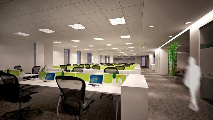 科技公司辦公室辦公區域裝修設計案例