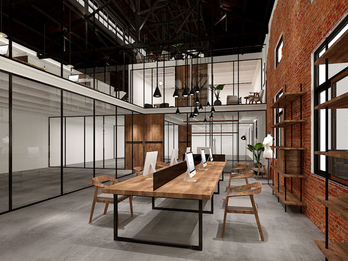 850平方廠房辦公區域裝修設計效果圖
