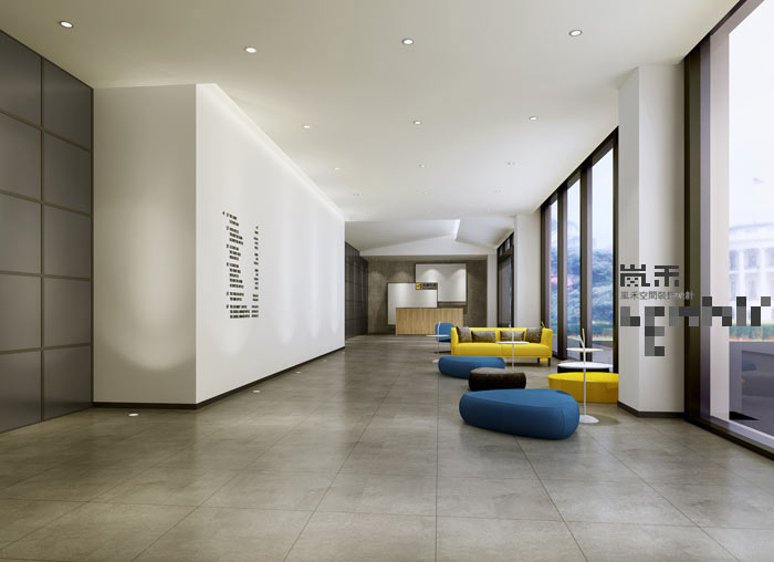 簡約風格辦公室大廳裝修設計案例效果圖