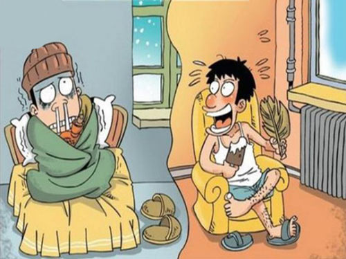 室內外溫差效果圖