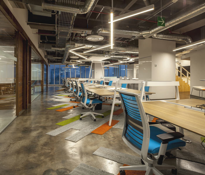 1450平方工業風辦公室辦公區域裝修設計案例效果圖