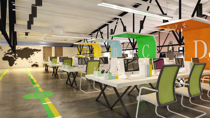 1100平方工業風辦公室裝修設計案例