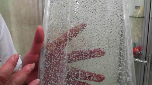 鋼化玻璃+防爆膜碎裂效果圖