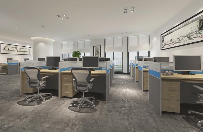 新中式進(jìn)出口貿(mào)易公司辦公室辦公區(qū)域裝修設(shè)計(jì)案例效果圖