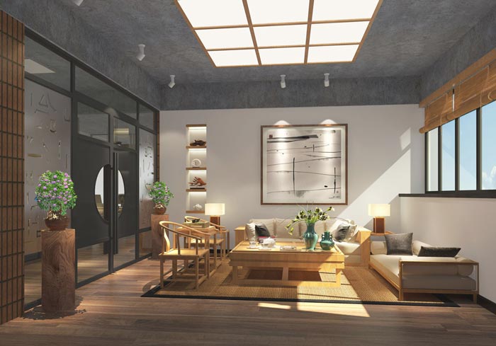 現(xiàn)代中式風(fēng)格辦公室裝修設(shè)計案例