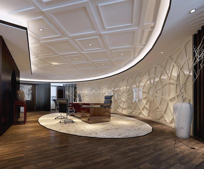 中式風(fēng)格房地產(chǎn)公室裝修設(shè)計案例