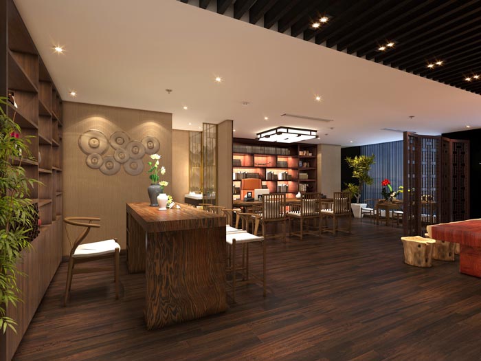 現(xiàn)代新中式風格辦公室裝修設計案例