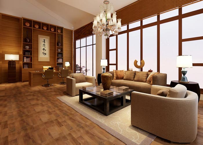 中式簡(jiǎn)約風(fēng)格辦公室裝修設(shè)計(jì)案例