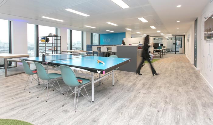 解決方案提供商辦公室活動區域裝修設計案例效果圖