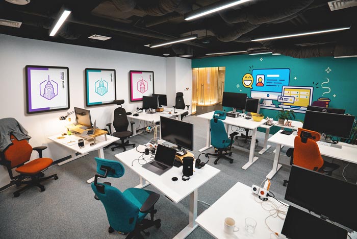 小型創意辦公室辦公區域裝修設計案例效果圖