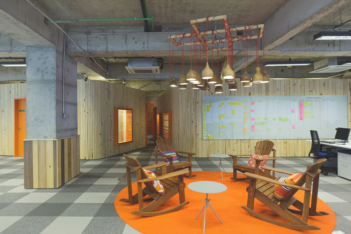 零售企業辦公室形象墻區域裝修設計案例效果圖