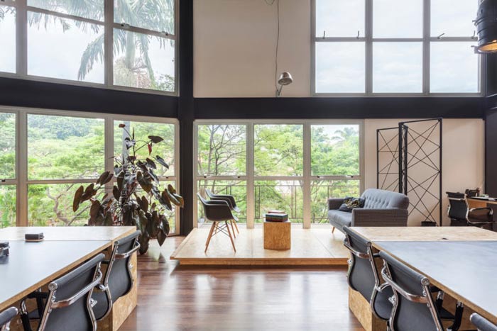 loft風格電影公司辦公室洽談區裝修設計案例效果圖