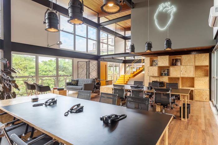 loft風格電影公司辦公室裝修設計案例效果圖