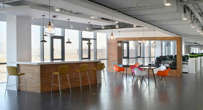 企業總部辦公室交流區裝修設計效果圖