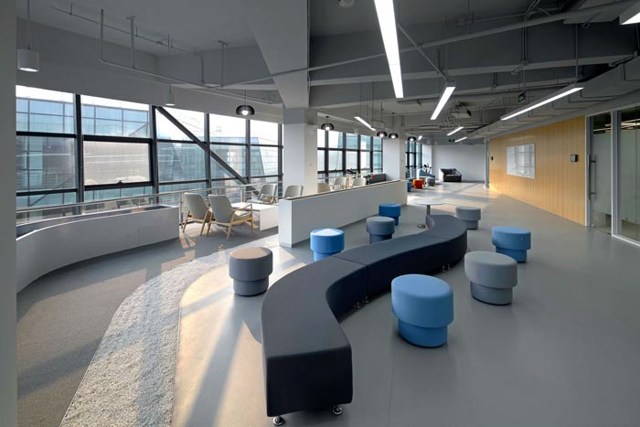 互聯網公司辦公樓接待區裝修設計效果圖