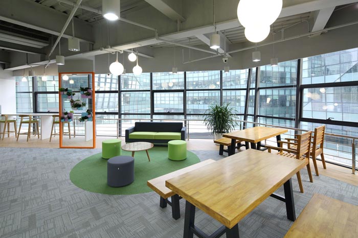 互聯網公司辦公樓休息區裝修設計效果圖