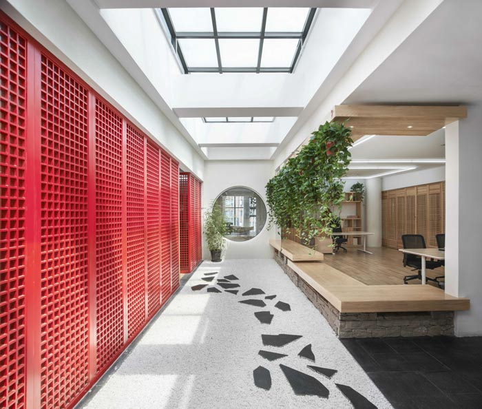 融資租賃公司辦公室過道裝修設(shè)計效果圖