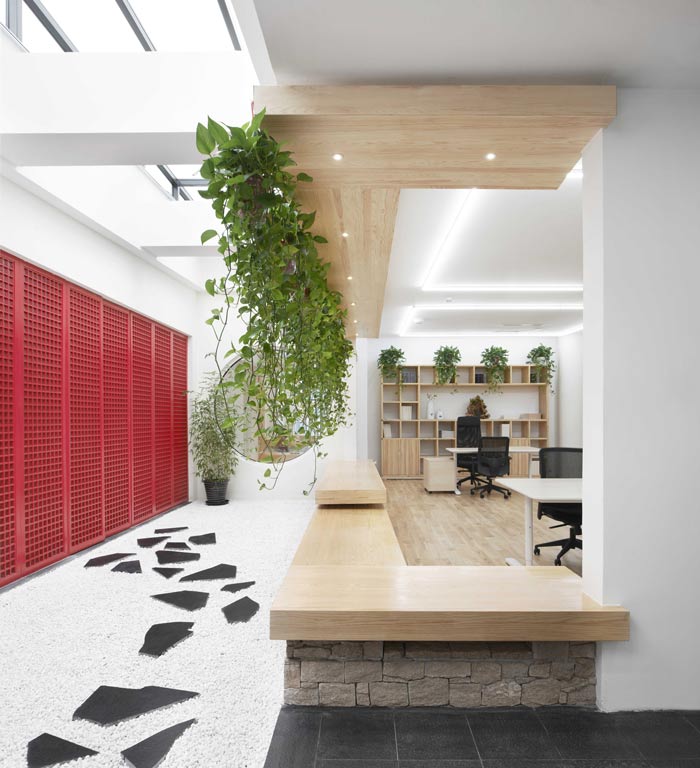 融資租賃公司辦公室綠植裝修設(shè)計效果圖