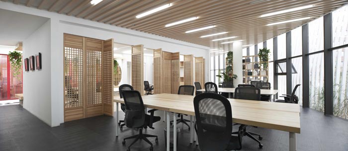 融資租賃公司辦公室開放辦公區(qū)裝修設(shè)計效果圖