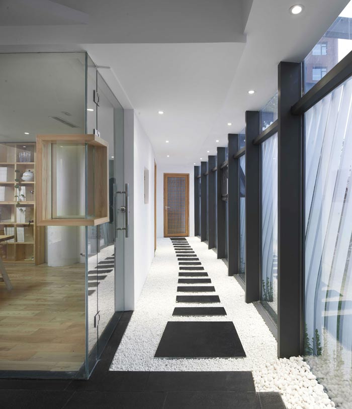 融資租賃公司辦公室走廊裝修設(shè)計效果圖