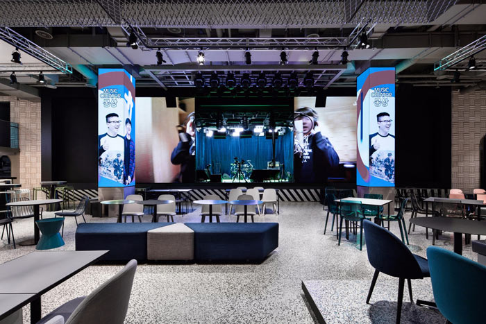 視覺傳媒公司辦公室演唱區裝修設計效果圖