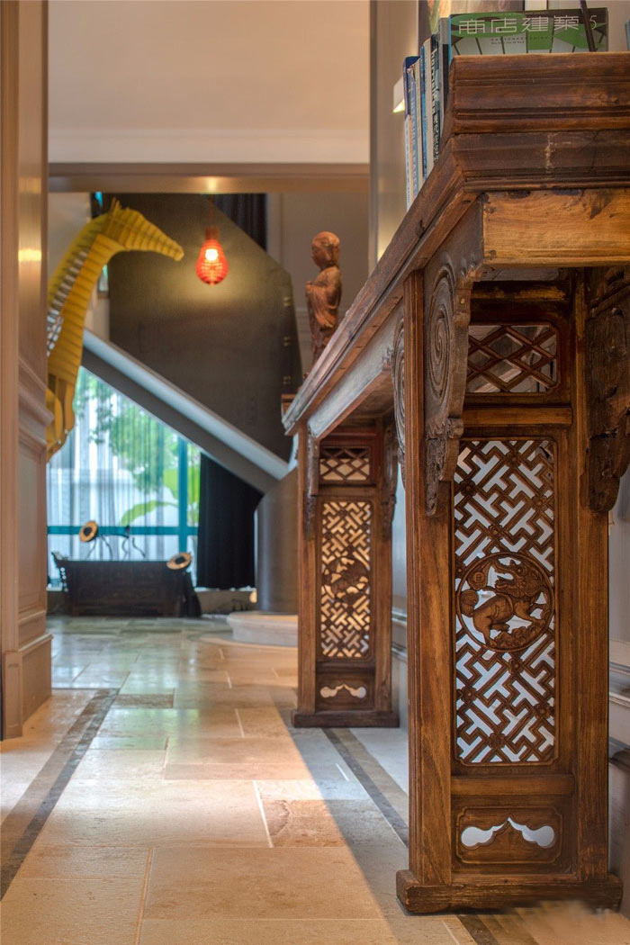 禪意辦公室案臺裝修設計效果圖