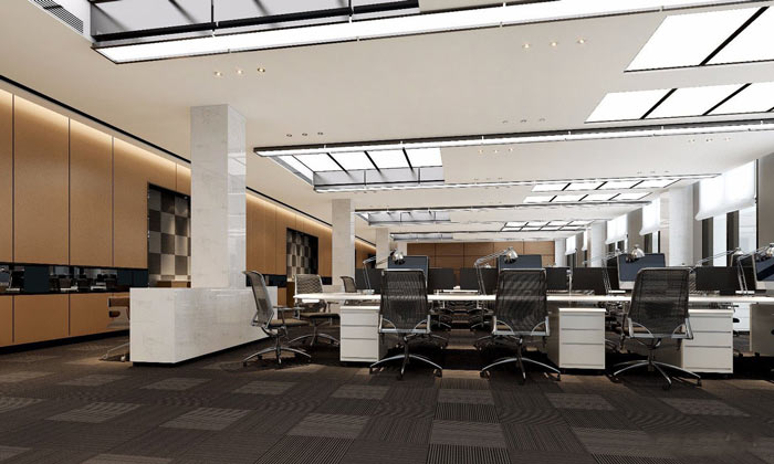 集團總部辦公室辦公區裝修設計效果圖