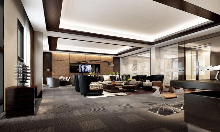 集團總部經理辦公室裝修設計效果圖