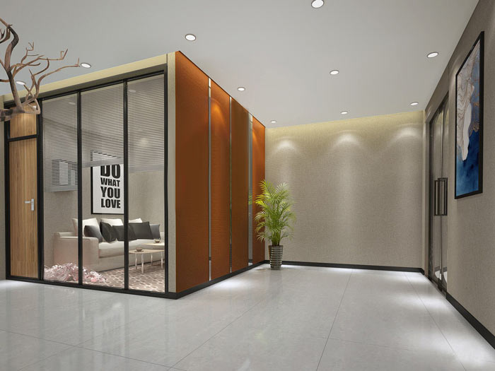 風投公司辦公室前臺裝修設計效果圖