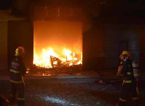 廣東海豐社區發生火災致8人死亡現場圖