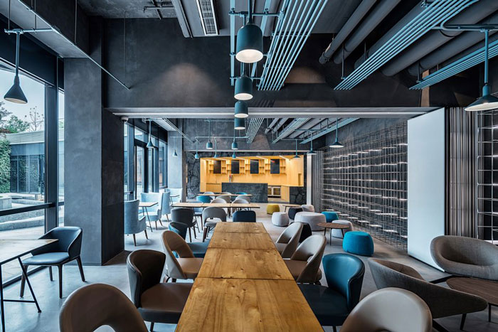 集團(tuán)總部辦公樓多功能咖啡館設(shè)計效果圖