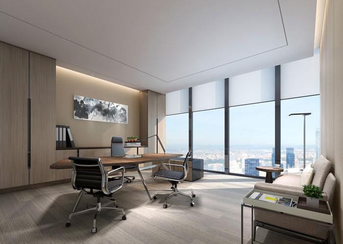 房地產公司總經理辦公室裝修設計效果圖