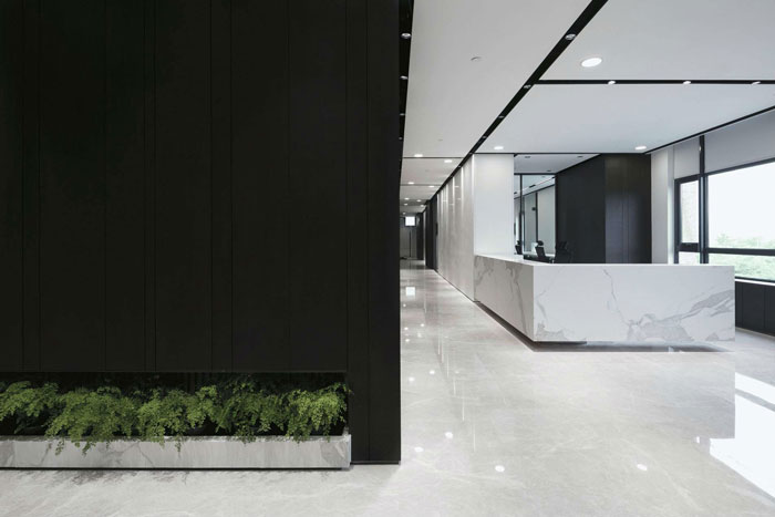 總部大樓辦公室拐角裝修設計效果圖