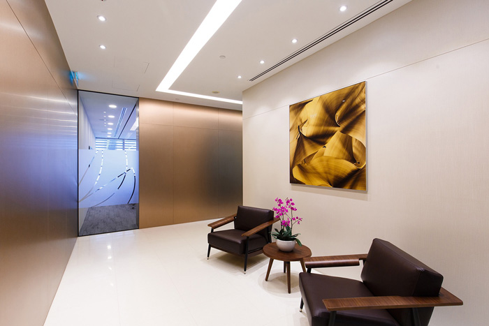 能源公司辦公室進門區裝修設計效果圖