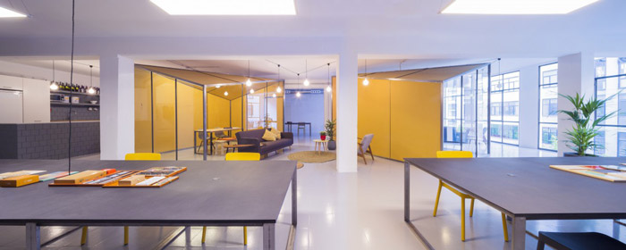 開放式辦公空間辦公區設計效果圖