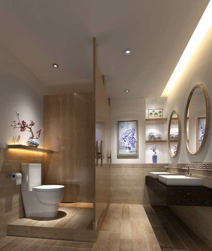 財富管理公司衛生間裝修設計效果圖