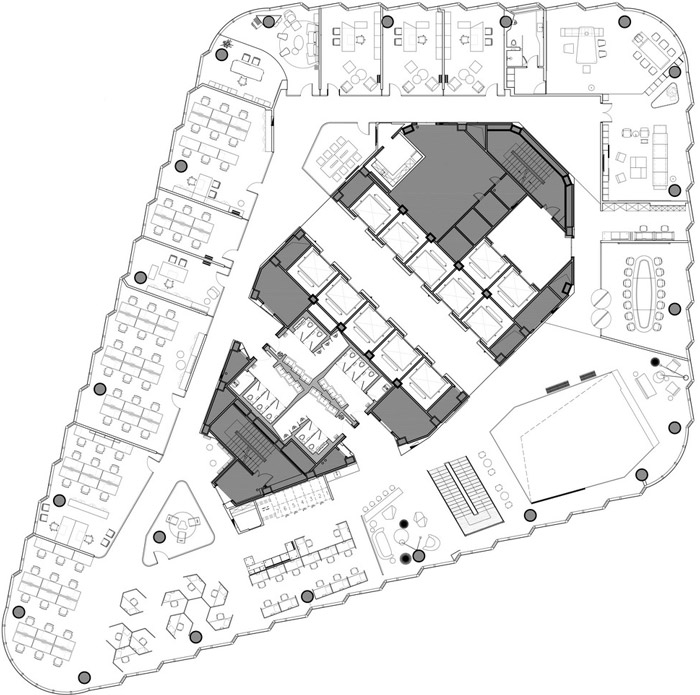 集團(tuán)辦公樓45層平面圖