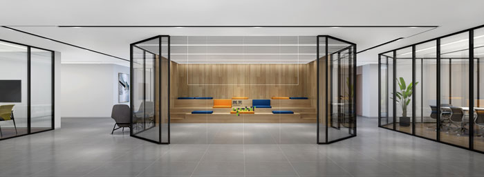 杭州智能廠房辦公樓過道裝修設(shè)計(jì)效果圖